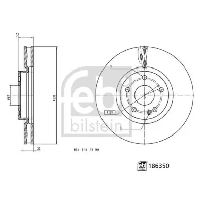 Disco de freno FEBI BILSTEIN 186350 Económico
